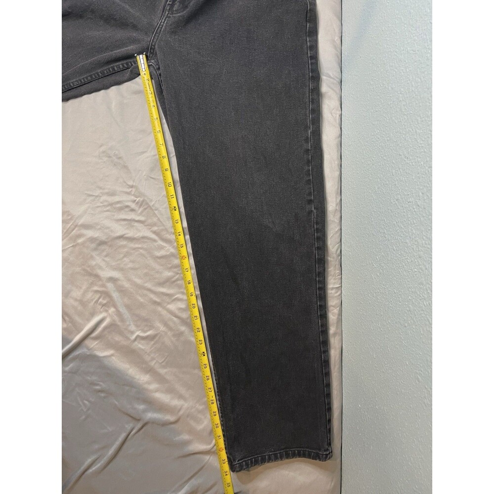 Vintage Tommy Hilfiger Jeans Men's 34x34 Black Denim Baggy Wide Leg 90s Hip Hop - Picture 5 of 6